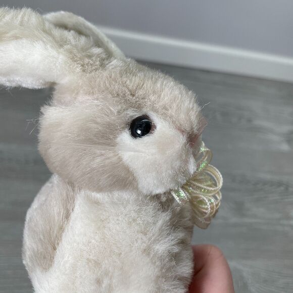Vintage Mary Meyer Realistic Bunny Rabbit Plush Gray White Fluffy Stuffed Animal - Picture 3 of 11